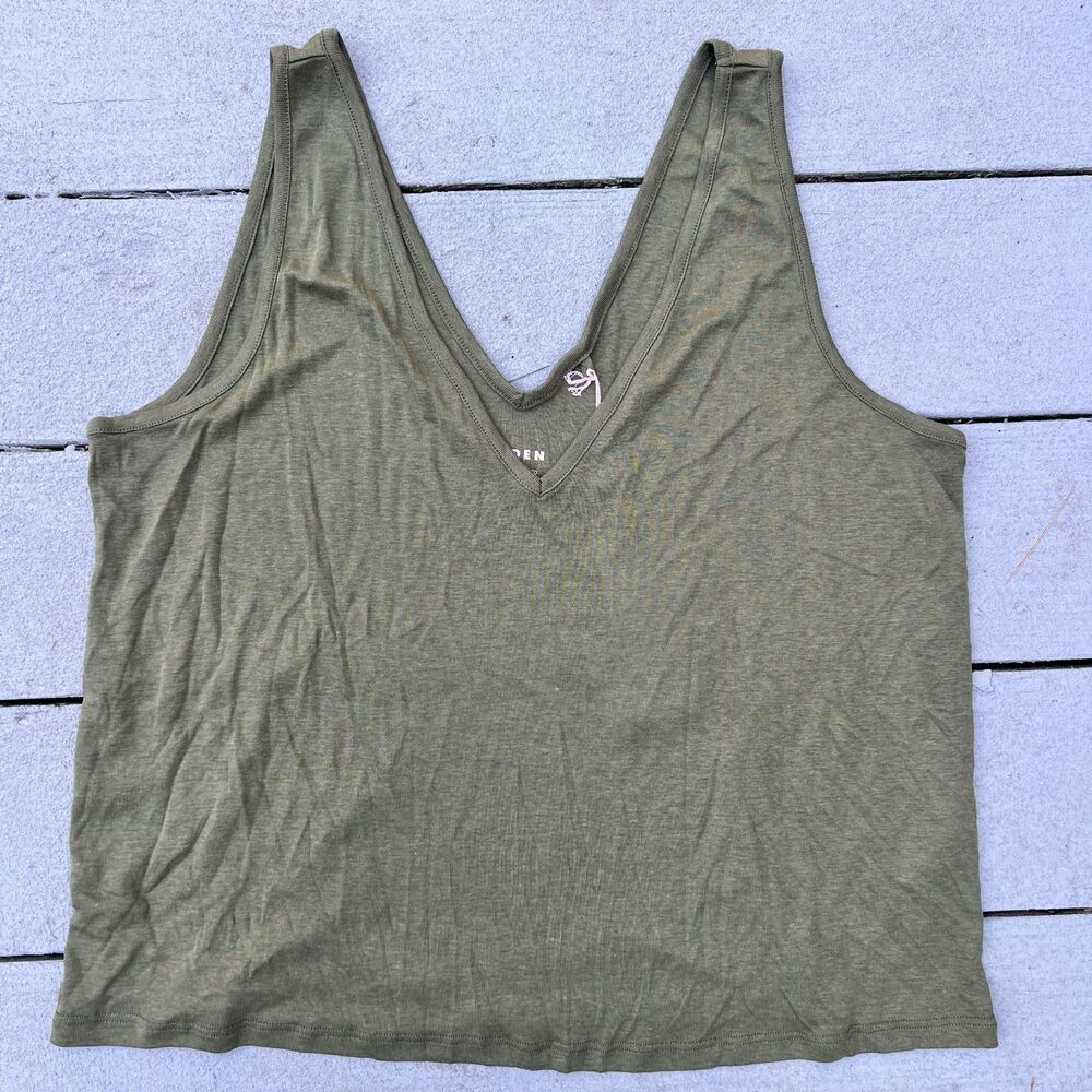 Boden Green Basic Simple Tank Top-Size L